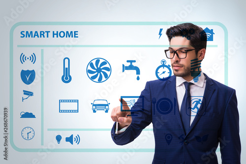 Smart home concept with devices and appliances © Elnur