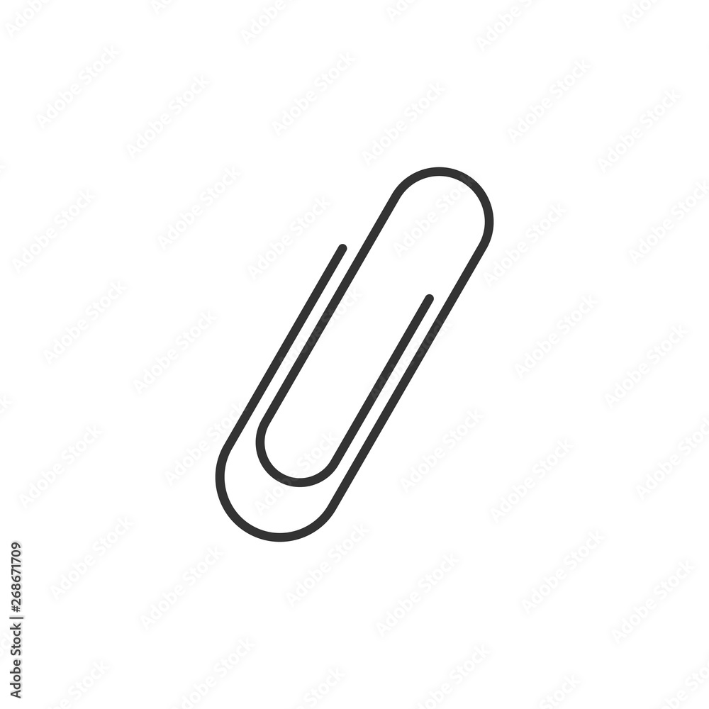 Paper clip icon isolated. Flat design. Vector Illustration Paper clip icon isolated. Flat design. Vector Illustration