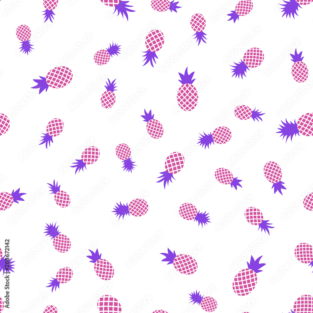 Fresh Pineapples Vector Repeat Seamless Pattern Fresh Pineapples Vector Repeat Seamless Pattern