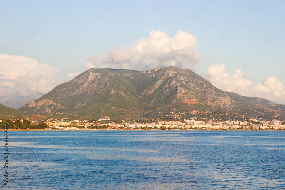 Alanya, Turkey. View on the city, mountains and sea