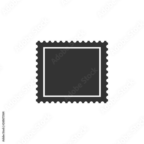 Postal stamp icon isolated. Flat design. Vector Illustration