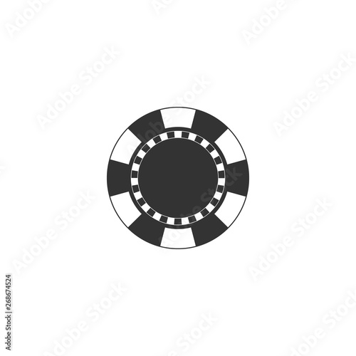 Casino chip icon isolated. Flat design. Vector Illustration