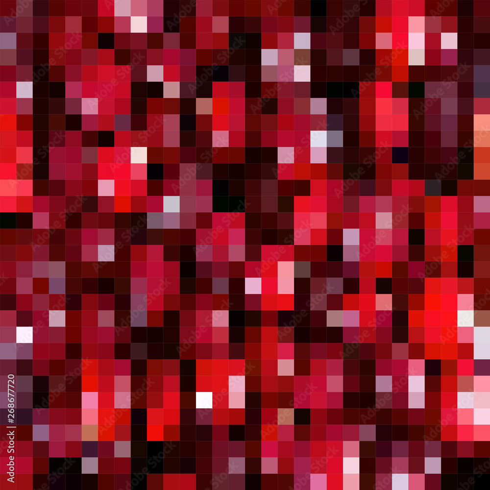   Figure in pixel style. Abstract mosaic for decoration and background. Background of squares  