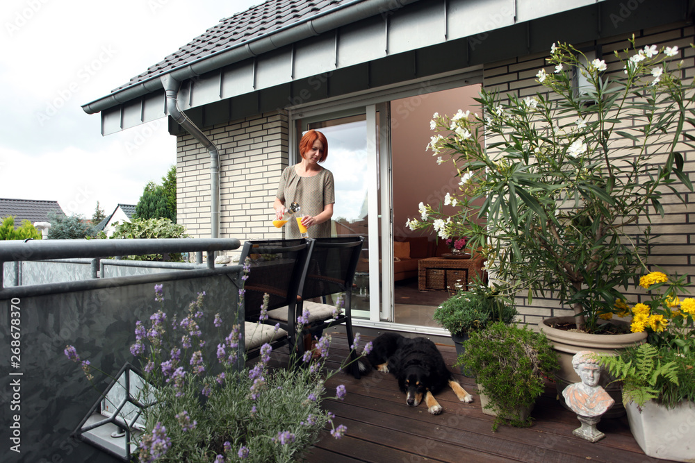 Balkon zuhause Haus Sommer Terrasse Balkon zuhause Haus Sommer Terrasse
