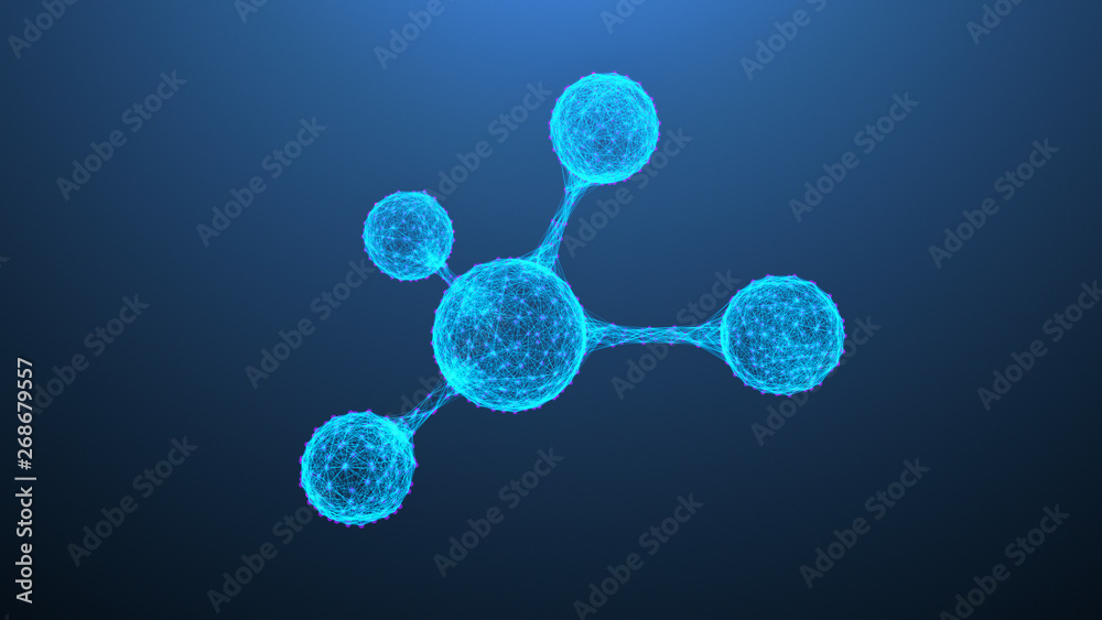 abstract futuristic molecular structure, wireframe style (3d render) abstract futuristic molecular structure, wireframe style (3d render)