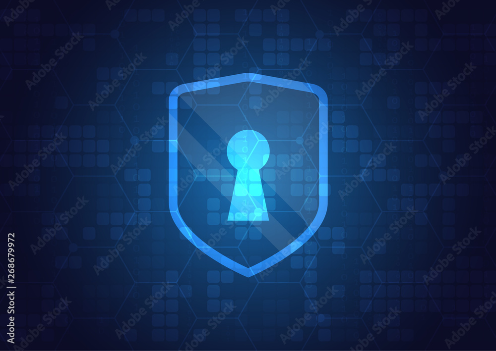 Online data protection shield and abstract