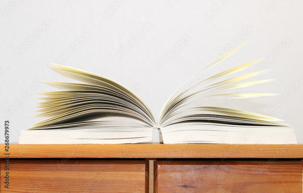 Fototapeta premium Composition with open hardcover books