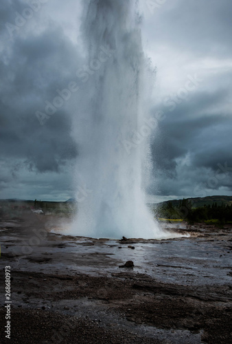 Geysir and water caves on Iceland