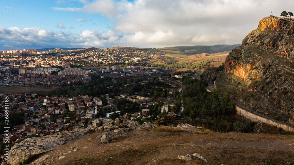 Beautiful panorama skyline view of ancient city Constantine, Algeria