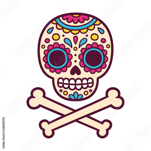 Mexican painted skull