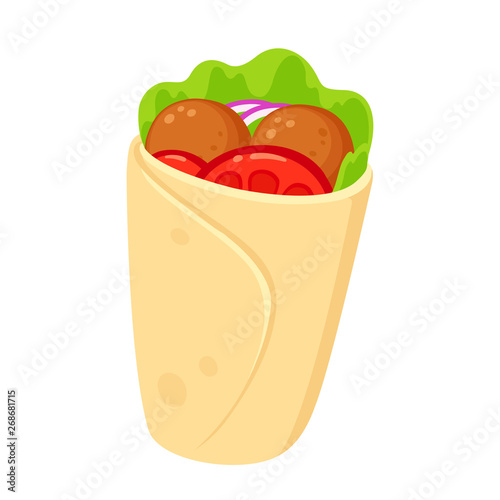Falafel wrap illustration