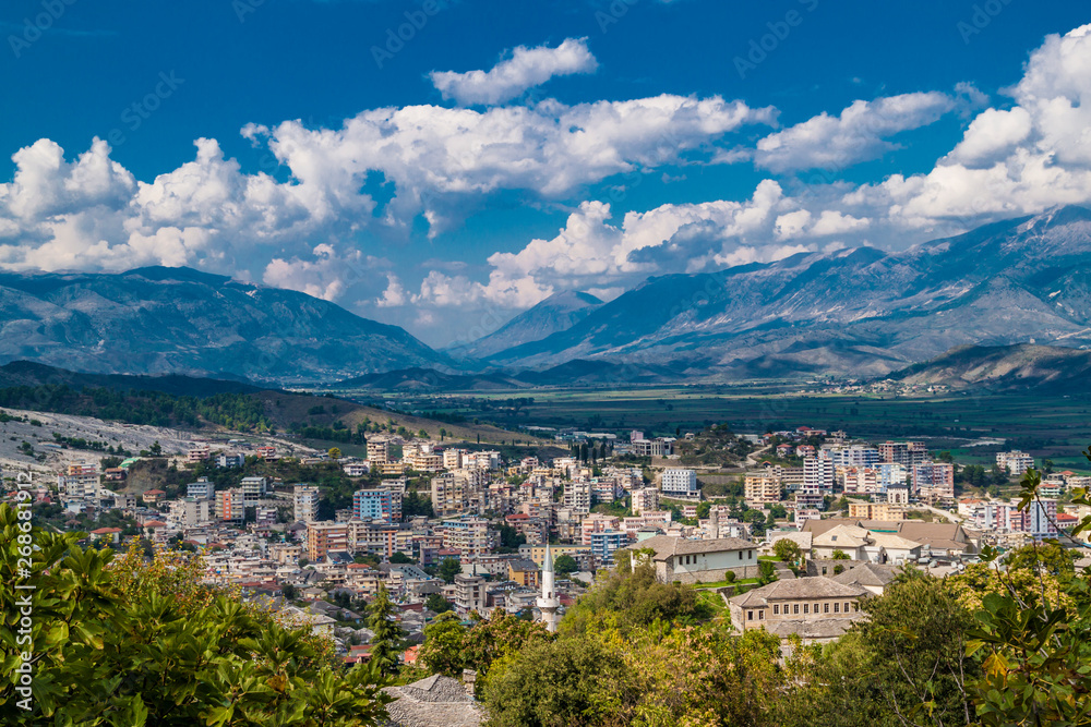 Historical UNESCO protected town of Gjirocaster , Southern Albania