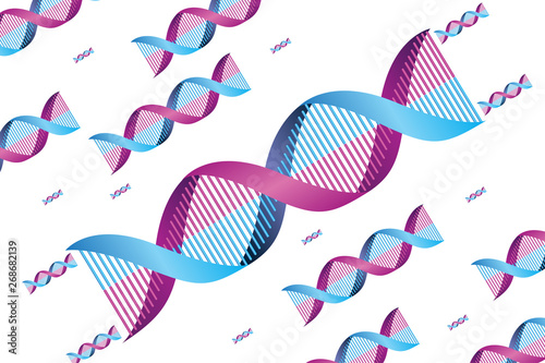 dna vector blue line Blue background