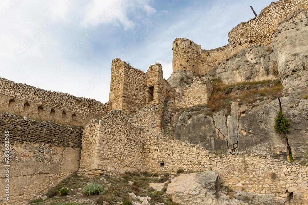 medieval castle in Morella town, province of Castellon, Valencian Community, Spain