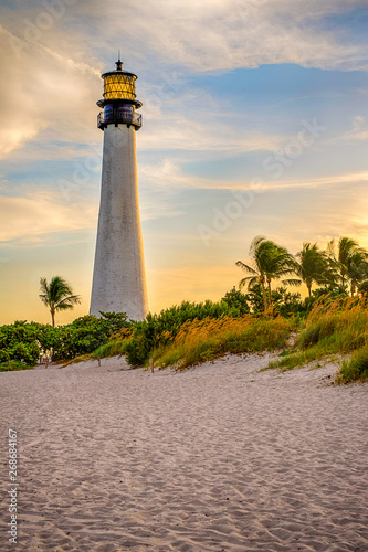 Cape Florida Lighthouse and Lantern in Bill Baggs State Park in ,Florida © anderm