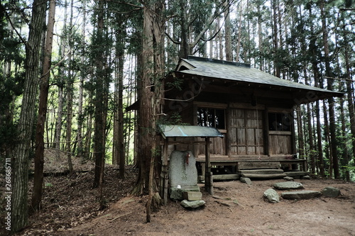 山の中に佇む古い神社