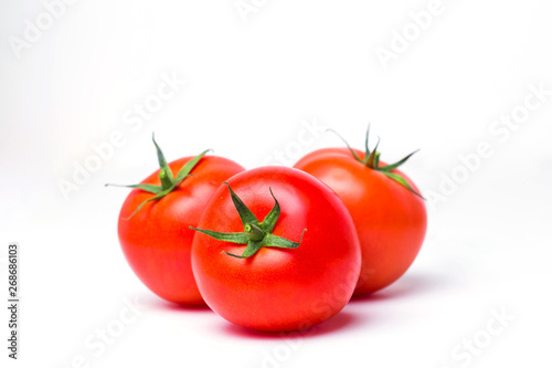 Tomato in isolated white background