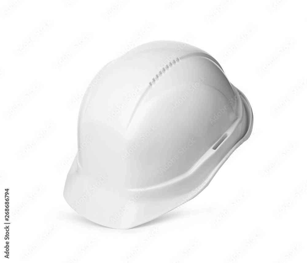 Fototapeta premium Safety hardhat isolated on white. Construction tool