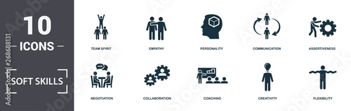 Canvas Soft Skills icons set collection