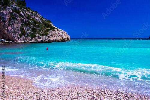 Fototapeta Naklejka Na Ścianę i Meble -  One tropical beach in Mediterranean sea from Spain