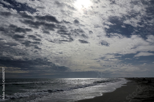 Abendstimmung am Plage de Piemanson in der Camarque