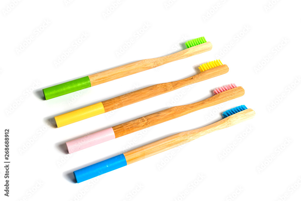 bamboo toothbrush isolated on the white background bamboo toothbrush isolated on the white background