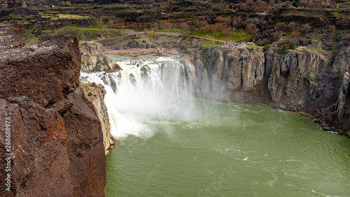 Unique view of Shoshone Falls as seen from the North cliffs