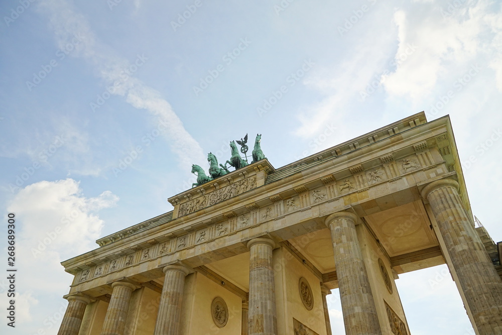 Brandenburg Gate, worm's eye view