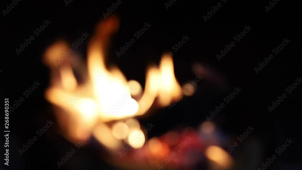 Romantic fireplac, video changing from blurred to sharp Romantic fireplac, video changing from blurred to sharp