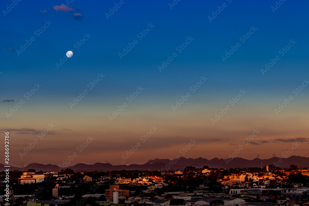 Moon over the city Moon over the city