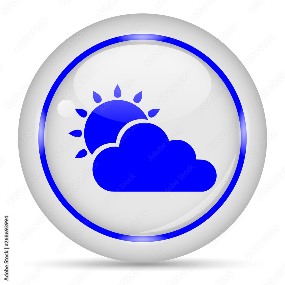 Cloud icon. White glossy round vector icon in eps 10. Editable modern design internet button on white background. Cloud icon. White glossy round vector icon in eps 10. Editable modern design internet button on white background.