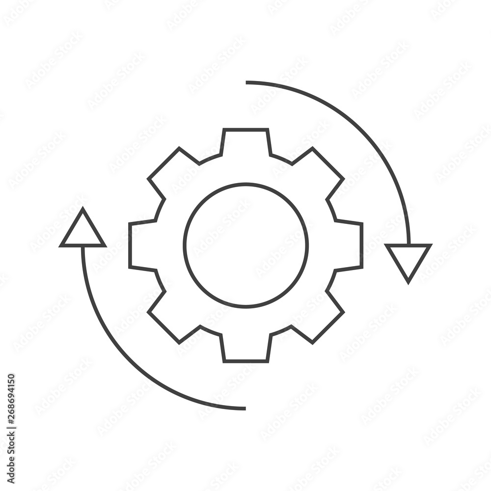 Gear rotation icon Gear rotation icon