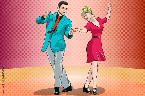 Man and woman on the dance floor