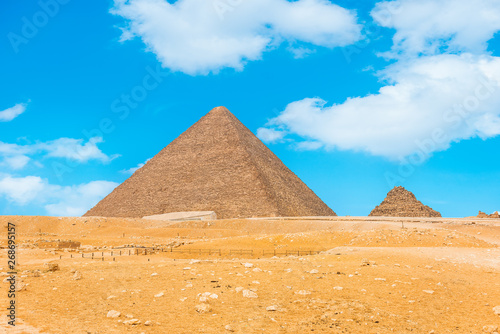 Pyramids and blue sky