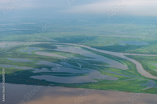 Aerial image of the Paraná Delta (Spanish: Delta del Paraná) is the delta of the Paraná River in Argentina © Sebastian