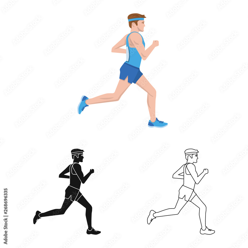 Isolated object of sport  and winner icon. Set of sport  and fitness  vector icon for stock.
