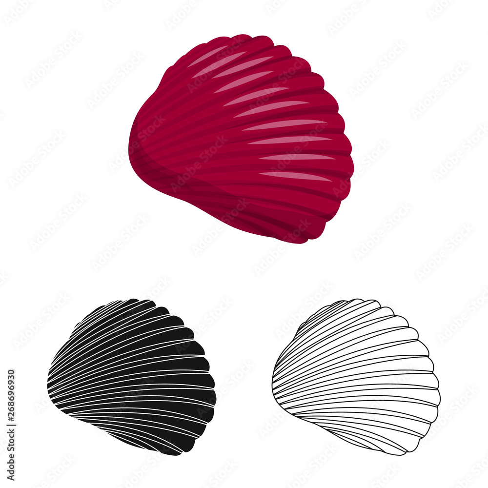 Fototapeta premium Vector illustration of animal and decoration symbol. Collection of animal and ocean stock vector illustration.