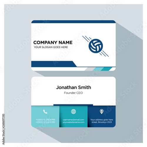 basketball, volleyball business card template