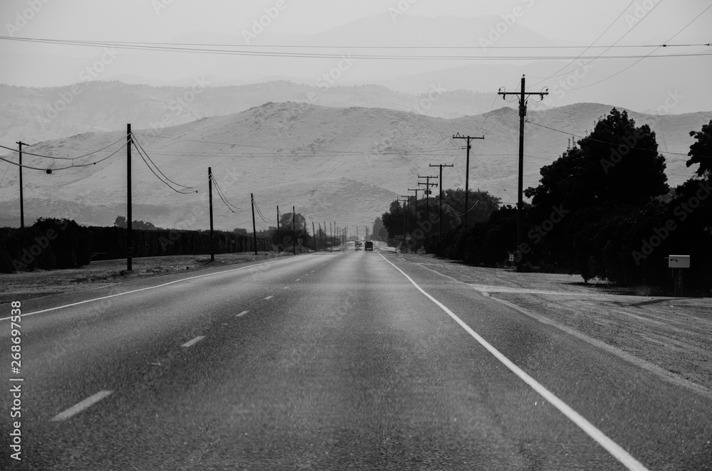 Lonley Highway in Black and White