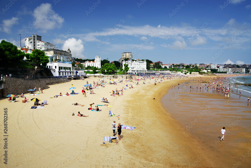 View of the famous Santander resort, Cantabria, Spain, Europe View of the famous Santander resort, Cantabria, Spain, Europe
