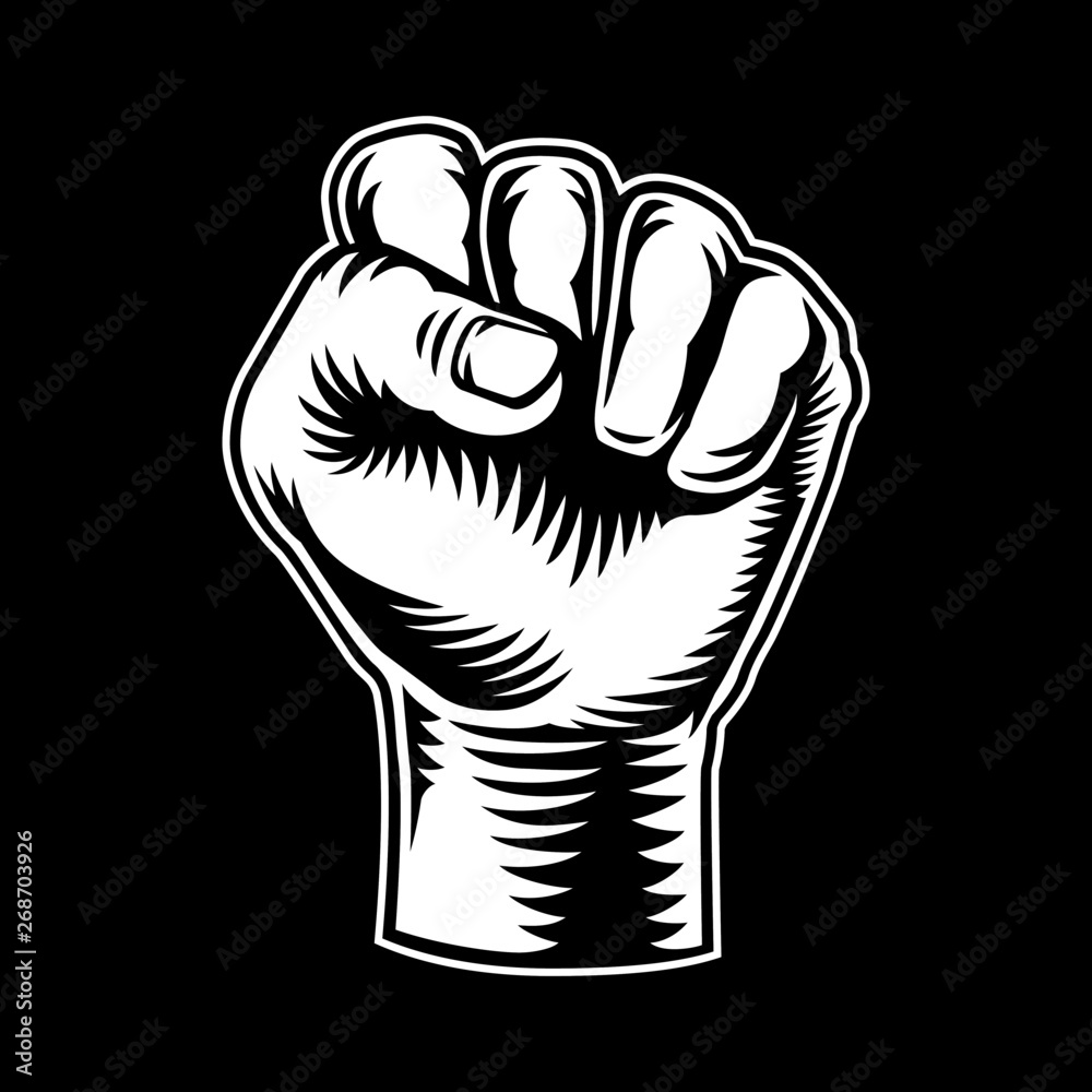Fist illustration White Background Fist illustration White Background