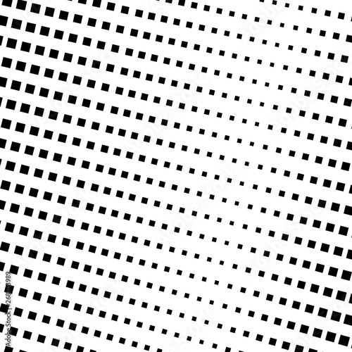 Abstract halftone pattern. Vector halftone background of squares for design banners, posters, business projects, pop art texture, covers. Geometric black and white texture.