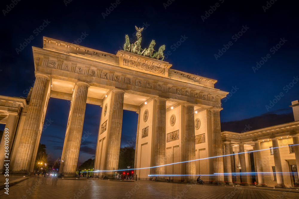 Brandenburg Gate Light Trails 