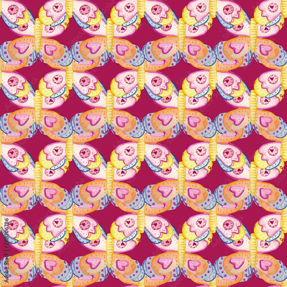 BUTTERFLIES SEAMLESS REPEAT PATTERN TILE BUTTERFLIES SEAMLESS REPEAT PATTERN TILE