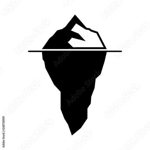 Iceberg vector icon isolated on white background. Ice berg vector icon. Iceberg vector eps clip art.