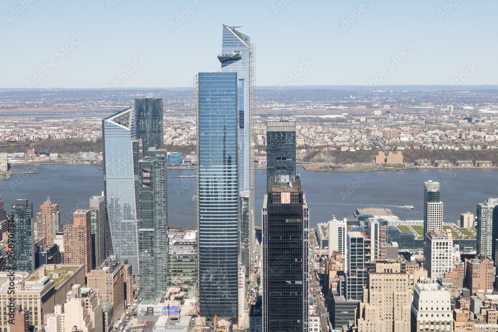 Fototapeta premium Top view of Manhattan buildings, New York.