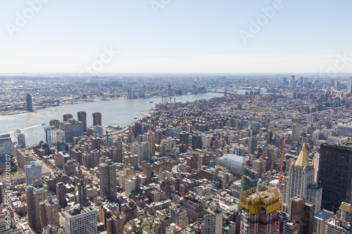 Top view of Manhattan buildings  New York.