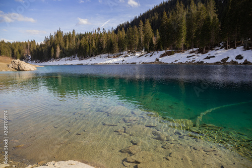 Caumasee, lake in the forest 