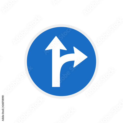 traffic sign, straight ahead and to the right Free Download traffic sign, straight ahead and to the right - GFXLoad