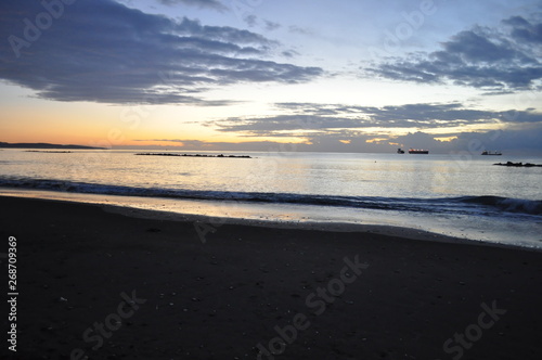 The beautiful sunset natural sea landscape